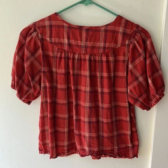 Madewell Plaid Top XXS - Picture 4 of 4